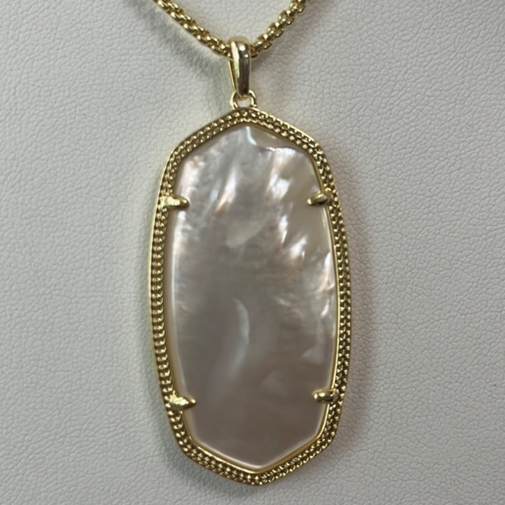 Kendra Scott Rayne Pendant Adjustable Necklace - Gold/ Ivory Pearl